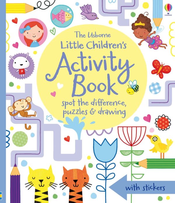 Little children's activity book: spot the difference, puzzles and drawing